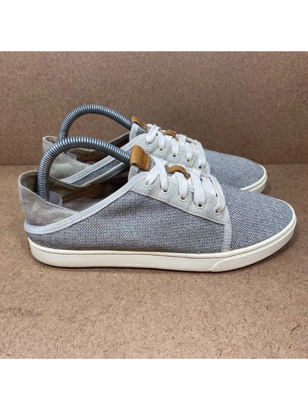 OluKai Womens Pehuea Li Casual Sneakers Size 9 Gray Rubber Sole Textile Upper - Picture 3 of 8